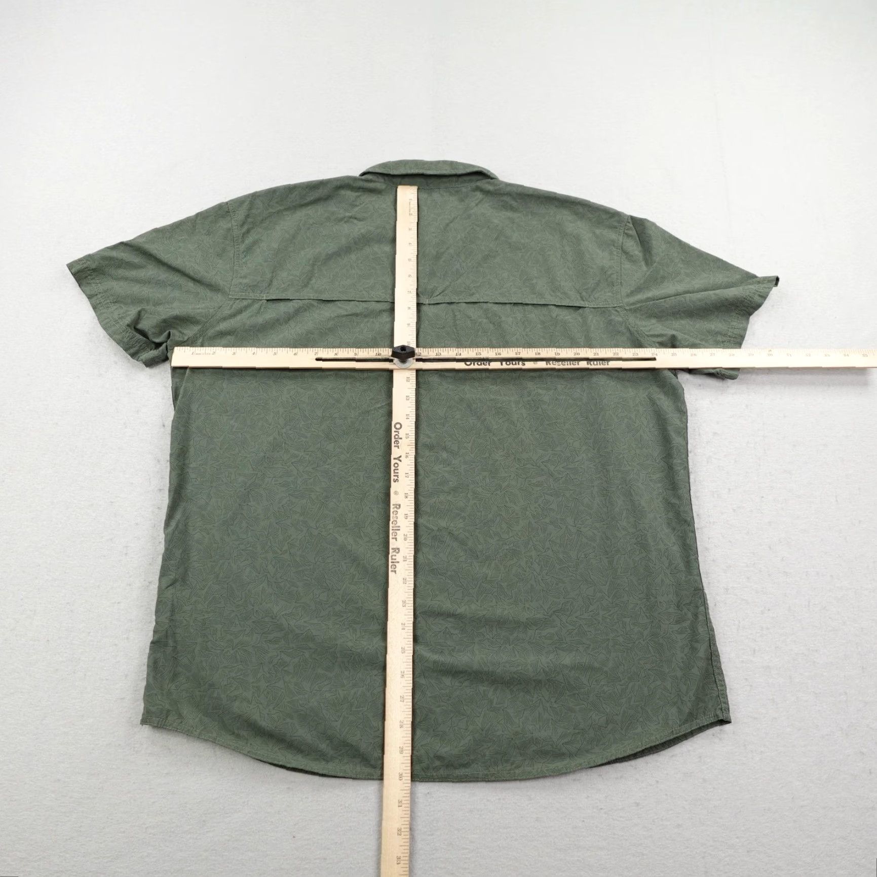 Prana Prana Shirt Mens 2XL Green Sutherlin Printed Button Up Slim Fit Vented Fishing Size US XXL / EU 58 / 5 - 7 Thumbnail