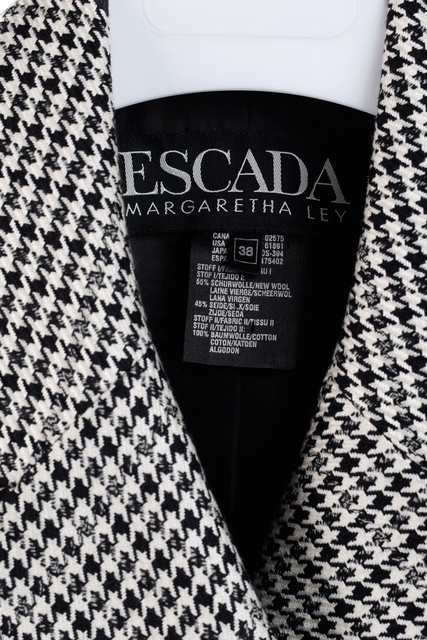 Escada Escada Vintage Houndstooth Double Breasted Velvet Blazer Size M / US 6-8 / IT 42-44 - 4 Thumbnail