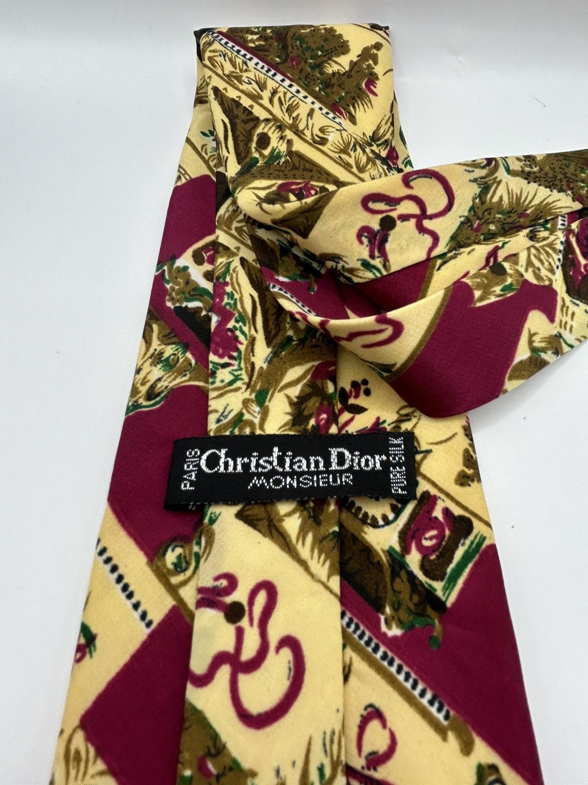 Christian Dior Monsieur × Vintage Vintage Christian Dior Monsieur Silk Tie Size ONE SIZE - 2 Thumbnail