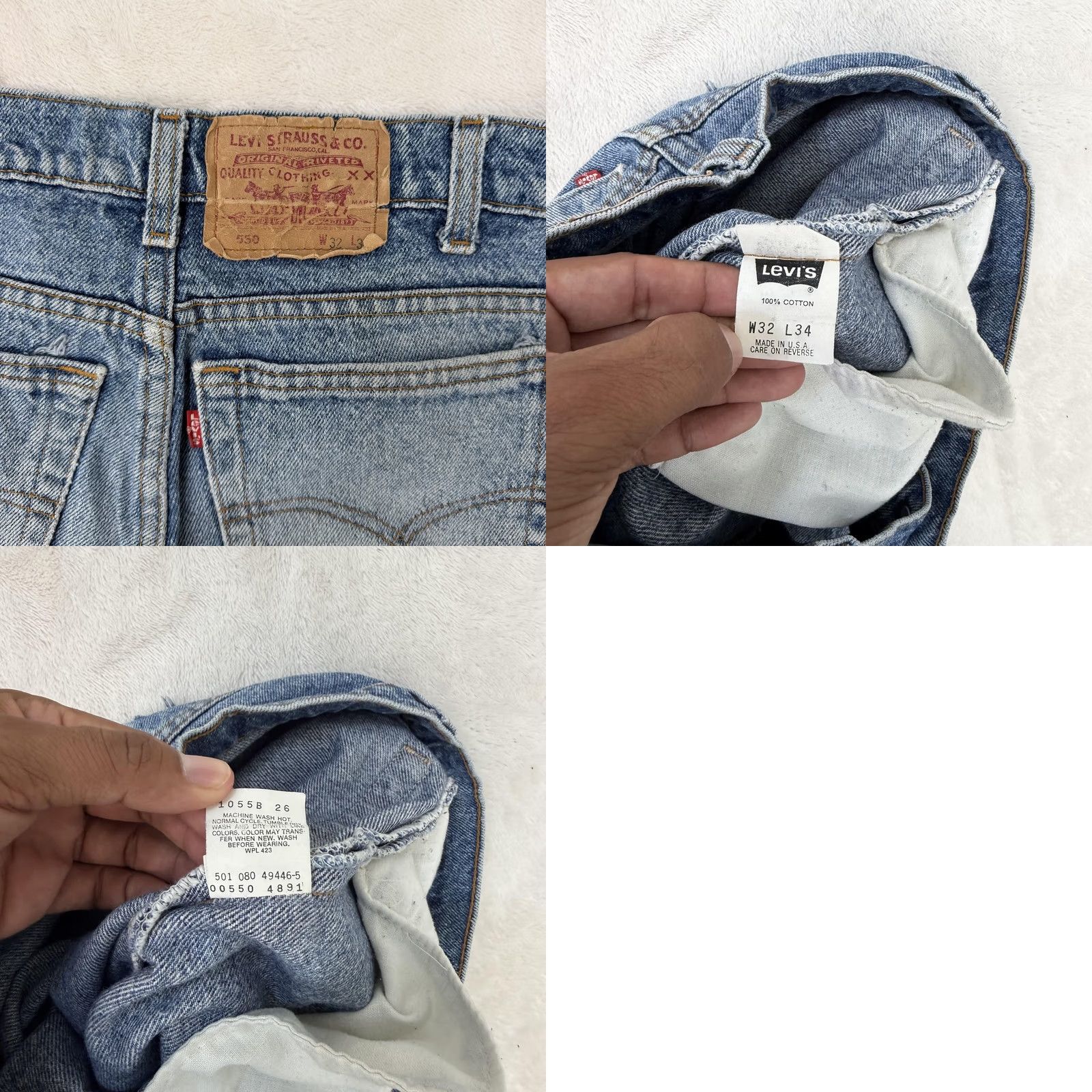 Levi's VINTAGE Levi's 550 Jeans Mens 30x34 Blue Light Wash Relaxed Tapered Leg Denim USA Jeans Mens 30x34 Blue Light Wash Relaxed Tapered Leg Denim USA Size US 32 / EU 48 - 9 Thumbnail