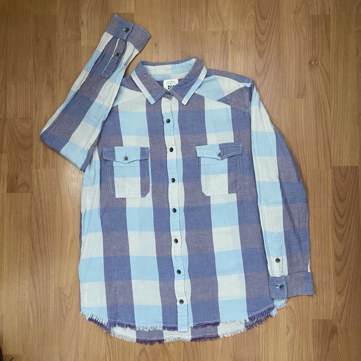 Billabong Billabong Pastel Plaid Surfer Button Up Shirt Women’s Large Size L / US 10 / IT 46 - 1 Thumbnail