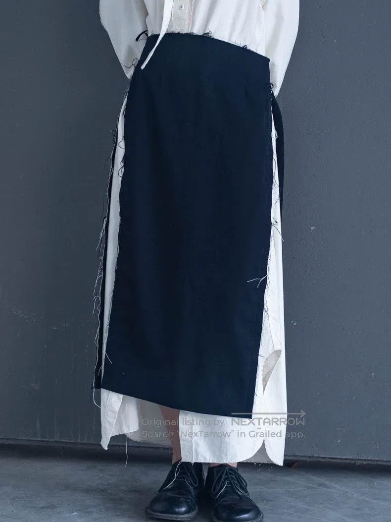 Comme des Garcons Comme Des Garcons size S Deep navy blue torn skirt Size 24" / US 00 / IT 34 - 5 Thumbnail