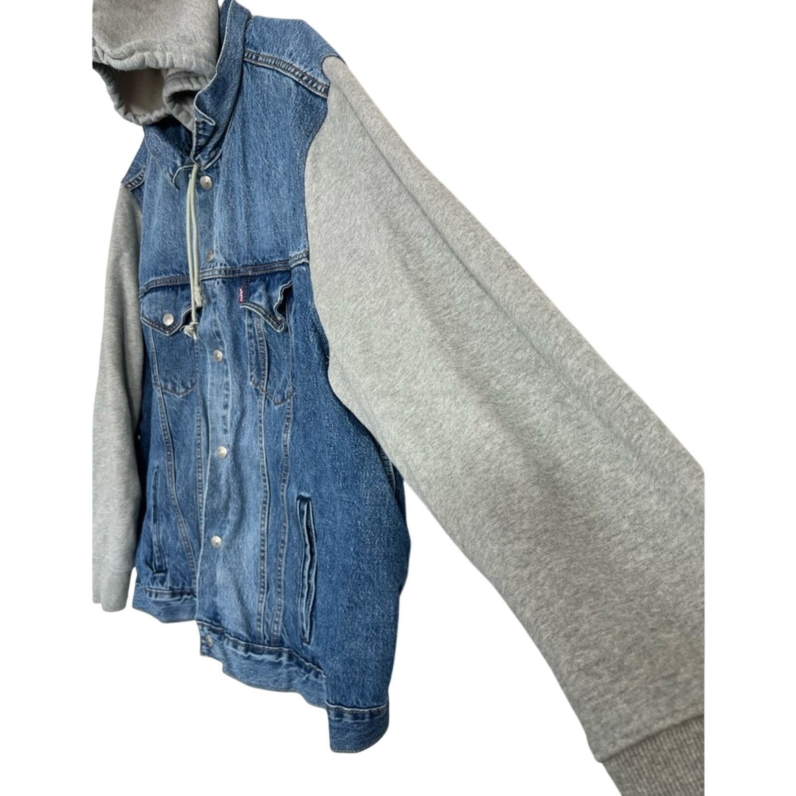 Levi's Levi’s Denim Jeans Hybrid Hoodie Trucker Jacket XXXL CLEAN Size US XXL / EU 58 / 5 - 5 Thumbnail