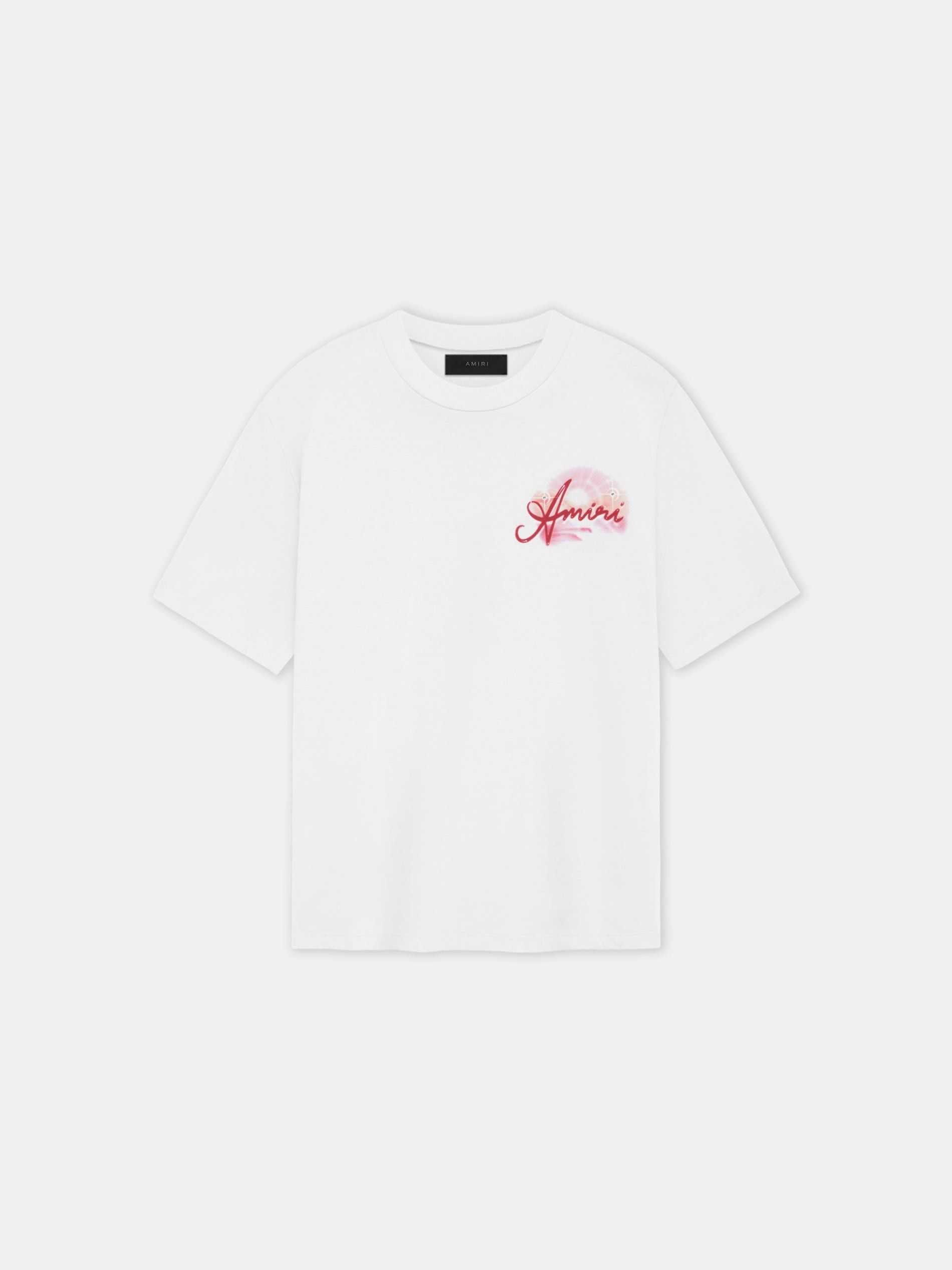 Amiri o1s1wg110525 Paradise Airbrush T-Shirt in White Size US M / EU 48-50 / 2 - 1 Thumbnail