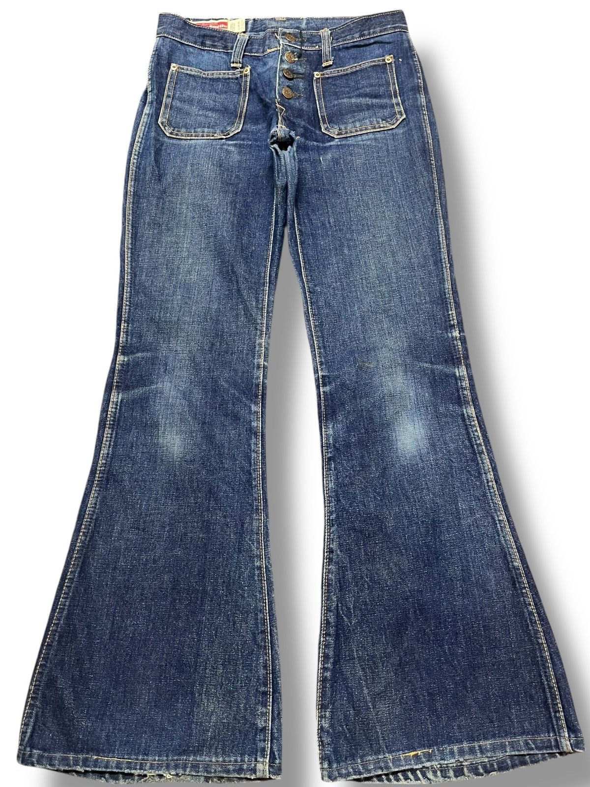 Japanese Brand Vintagw Betty Smith Flare Bell Bottom ButtonFly Denim Size US 29 - 1 Thumbnail