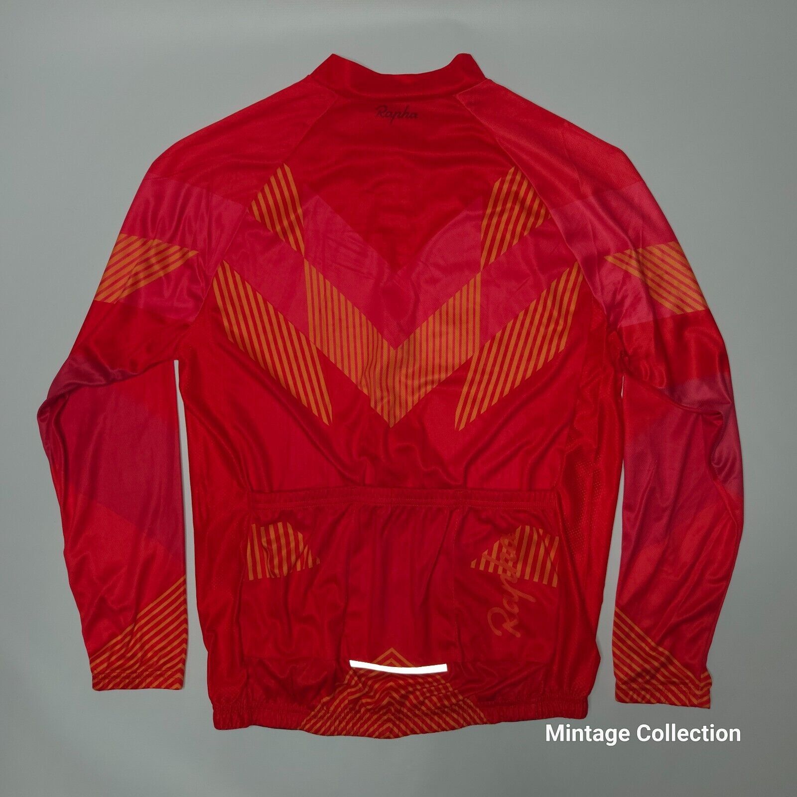 Rapha RAPHA CYCLING RED ORANGE PINK REFLECTIVE FULL ZIP JERSEY XL Size XL / US 12-14 / IT 48-50 - 6 Thumbnail