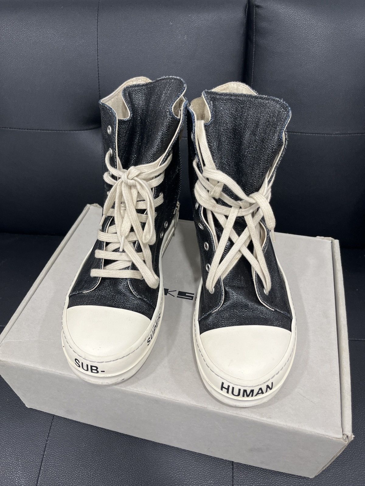 Rick Owens Hi Top Dark Shadow Rick Owens Size US 8 / EU 41 - 1 Thumbnail