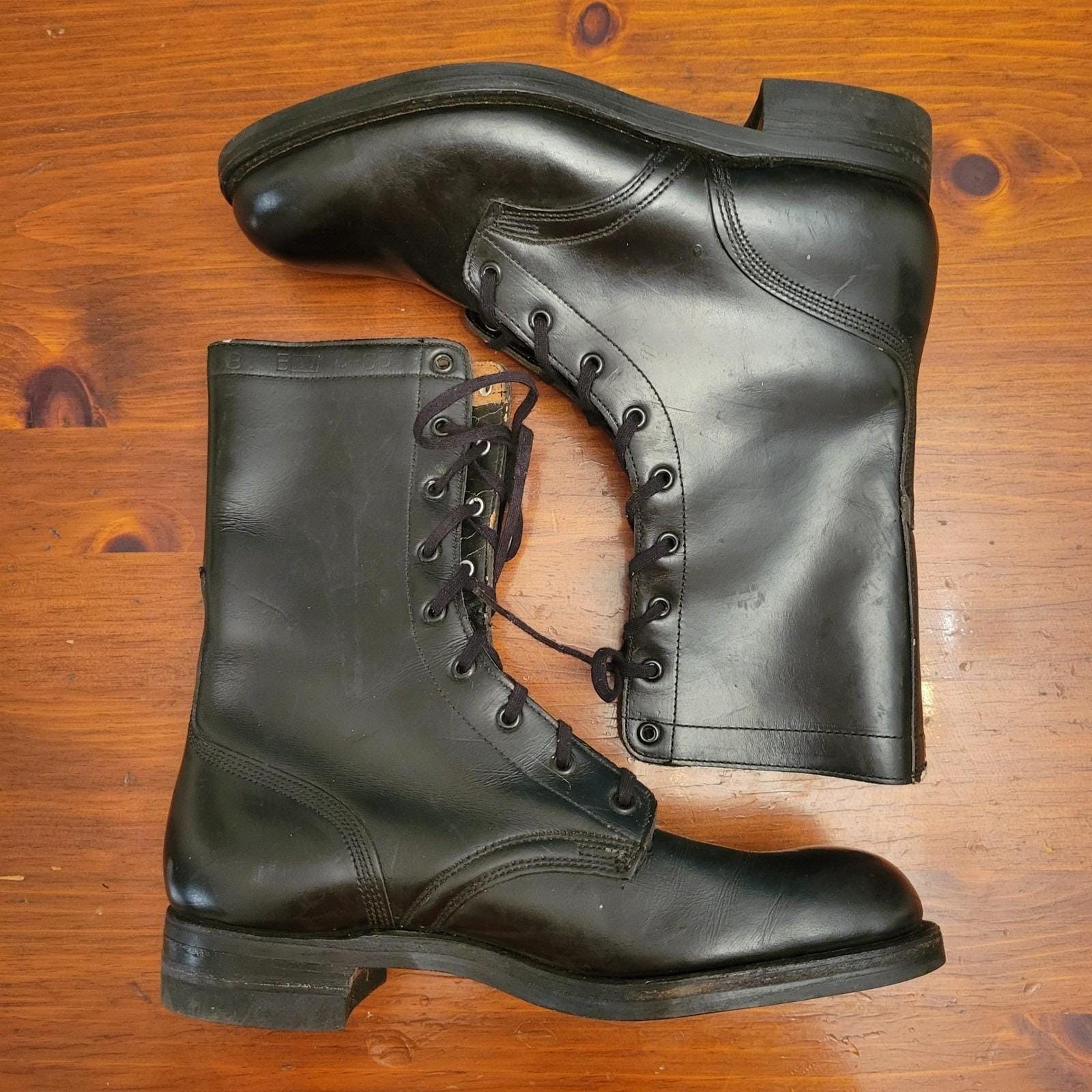Other Vintage 1965 Military Black Leather Combat Boots 8B Tactical Size US 8 / EU 41 - 1 Thumbnail