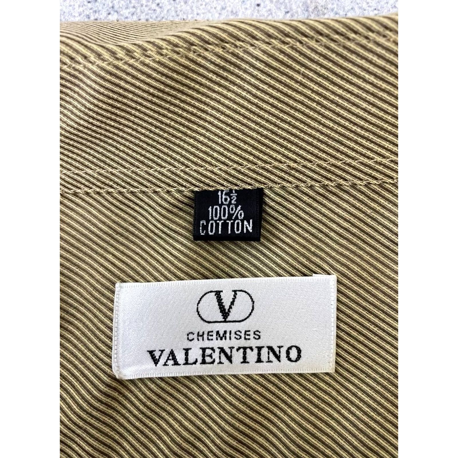 Valentino Valentino Shirt Mens 16 Brown Chemises Casual Size Cotton Short Sleeve Button Size US L / EU 52-54 / 3 - 3 Thumbnail