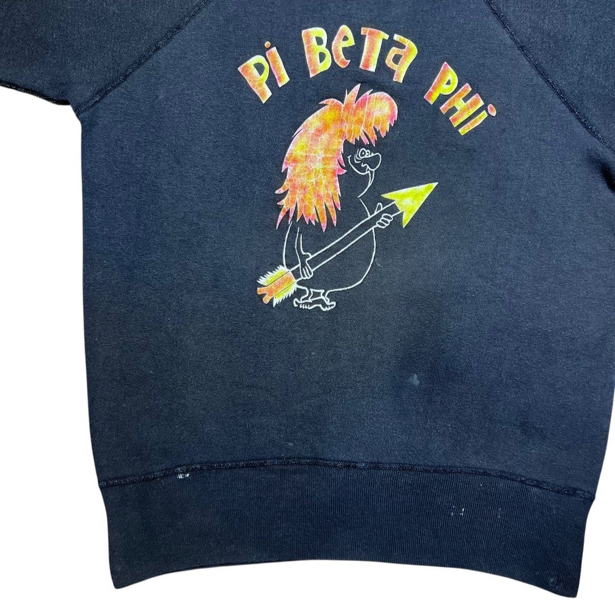 NCAA 50s Pi Beta Phi Monmouth Flock Print Black Sweatshirt Size US L / EU 52-54 / 3 - 9 Thumbnail