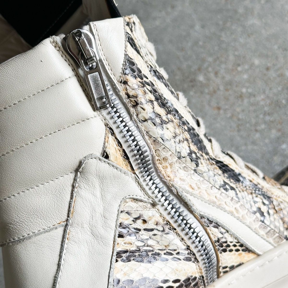 Rick Owens 2018 Rick Owens Python Snake Skin Geobasket Sneakers Size US 10.5 / EU 43-44 - 8 Thumbnail