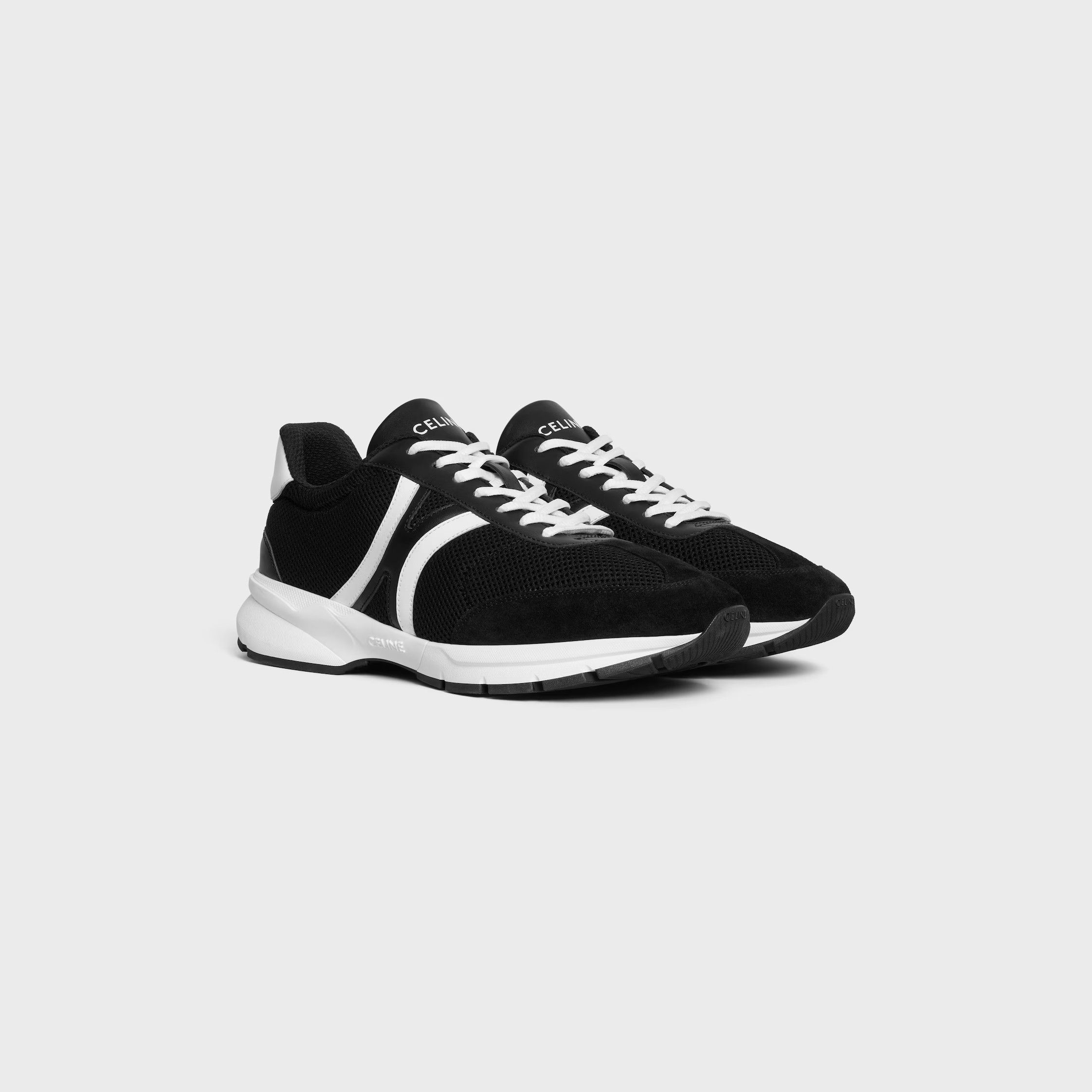 Celine o1loc1c0525 Runner Cr 01 Low Top Sneakers in Black Size US 10 / EU 43 - 2 Thumbnail