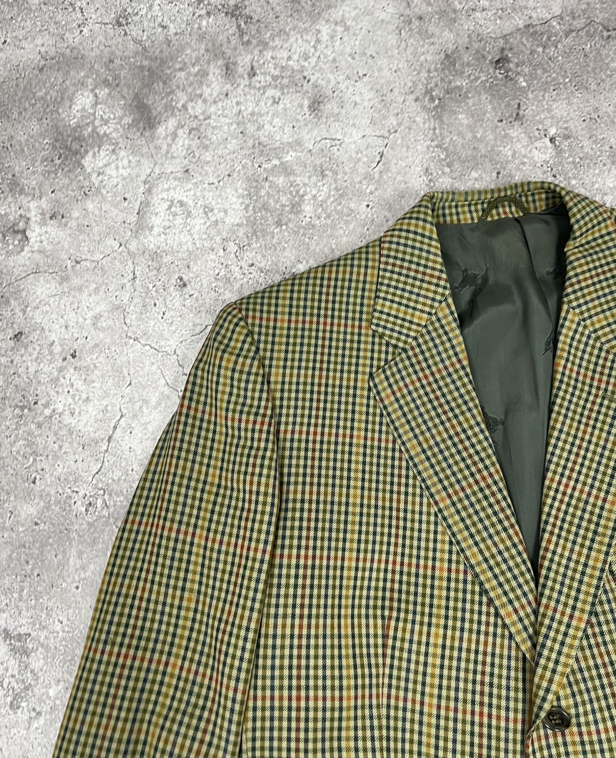 Burberry Vintage Burberrys Wool Blazer Jacket Lining Monogram Size 50R - 7 Thumbnail