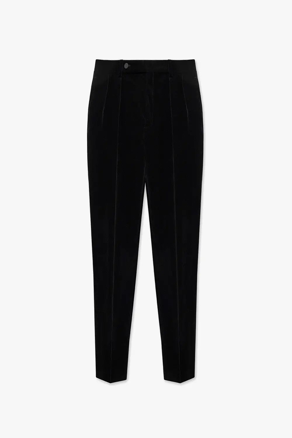 Saint Laurent Paris o1s1wg110225 713395 Carrot-Fit Pant in Cotton Velvet Black Size US 38 / EU 54 - 1 Thumbnail