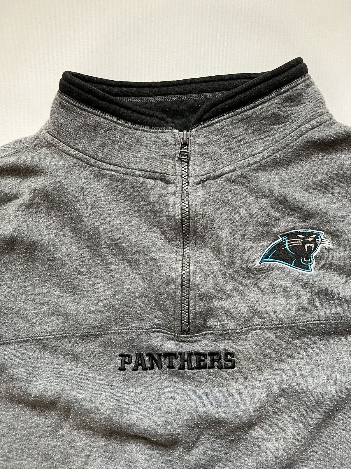 NFL Vintage 90’s Logo Athletic Panthers NFL Oversized 1/4 Zip Size US XL / EU 56 / 4 - 3 Thumbnail