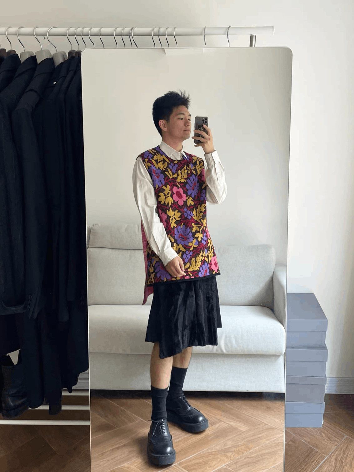 Comme des Garcons Comme Des Garcons Homme Plus 22SS Flower Knitwear Tank Top Size US M / EU 48-50 / 2 - 7 Thumbnail