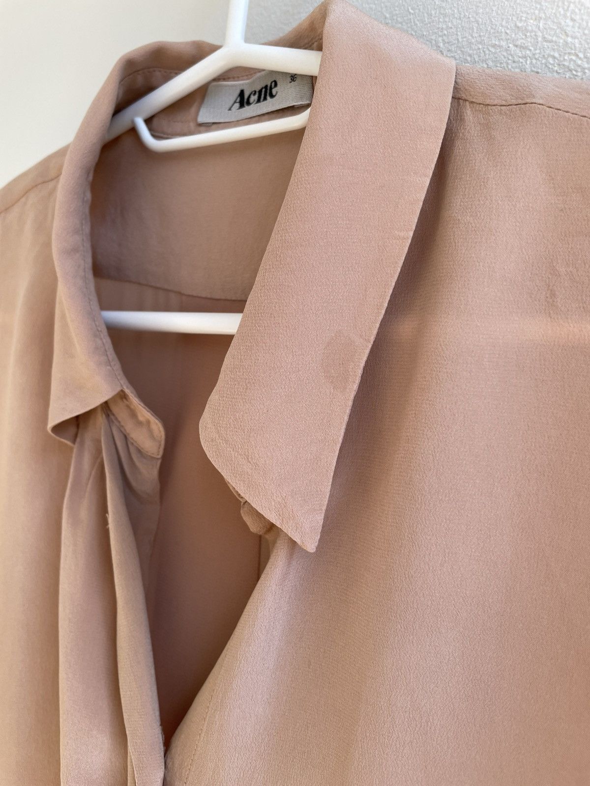 Acne Studios × Designer Acne Studios Silk Blouse Top blouse Front Sleeveless Vest Size XS / US 0-2 / IT 36-38 - 4 Thumbnail