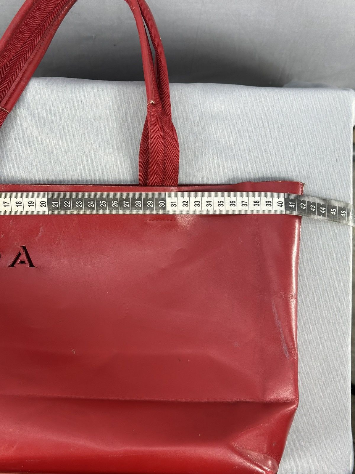 Prada Prada Symbol Red Tote Bag Size ONE SIZE - 15 Thumbnail