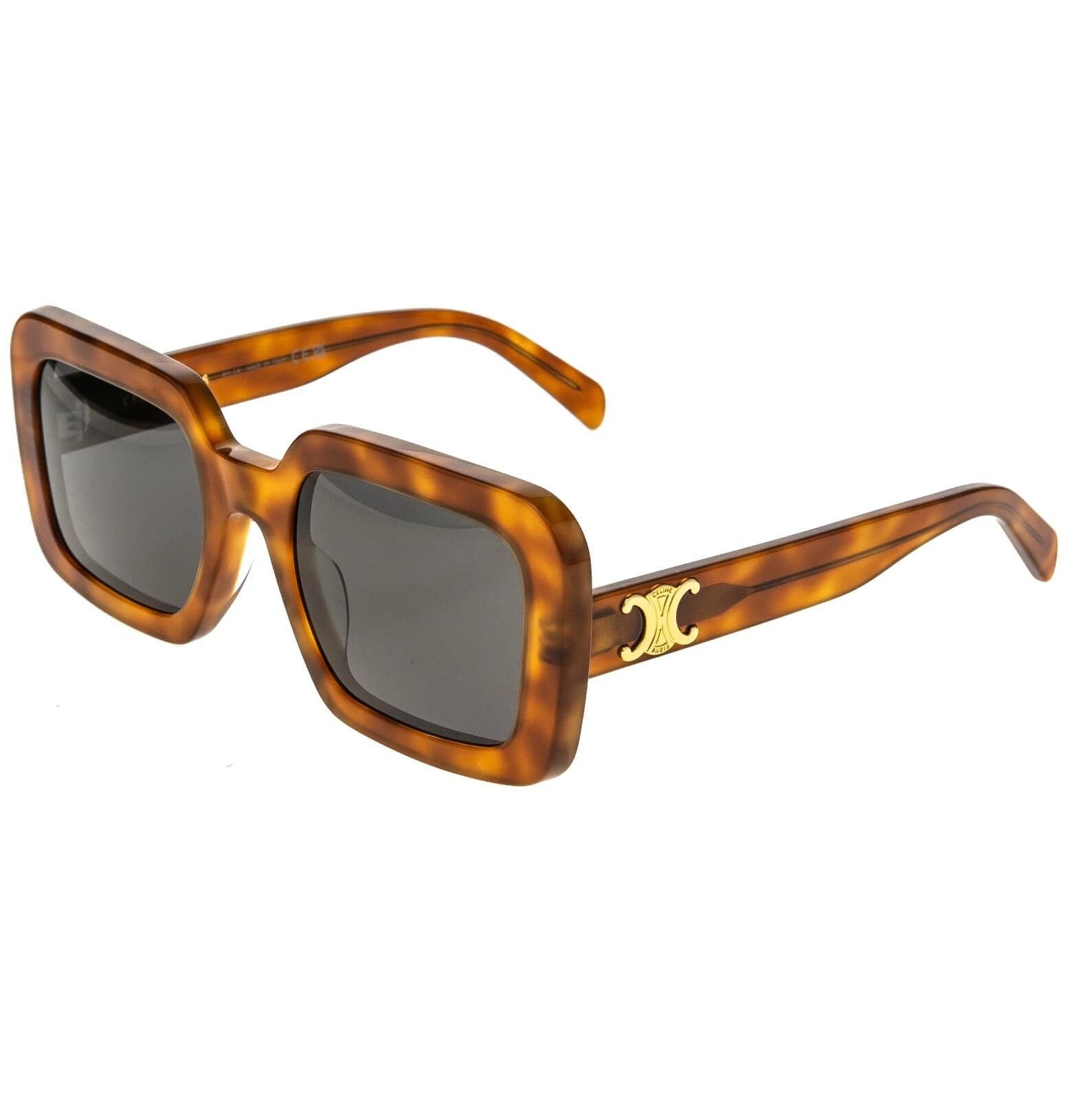 Celine CELINE 40304 TRIOMPHE Paris Brown Sunglasses CL40304U 53A Size ONE SIZE - 4 Thumbnail