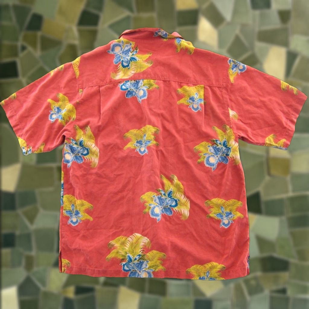 Tommy Bahama Tommy Bahama 100% Silk Pink Blue Yellow Short Sleeve Hawaiian Shirt Men Medium Size US M / EU 48-50 / 2 - 1 Thumbnail