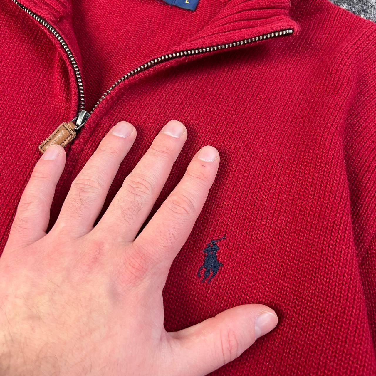 Polo Ralph Lauren Polo Ralph Lauren Luxury Quarter Zip Up Sweater Size US L / EU 52-54 / 3 - 3 Thumbnail