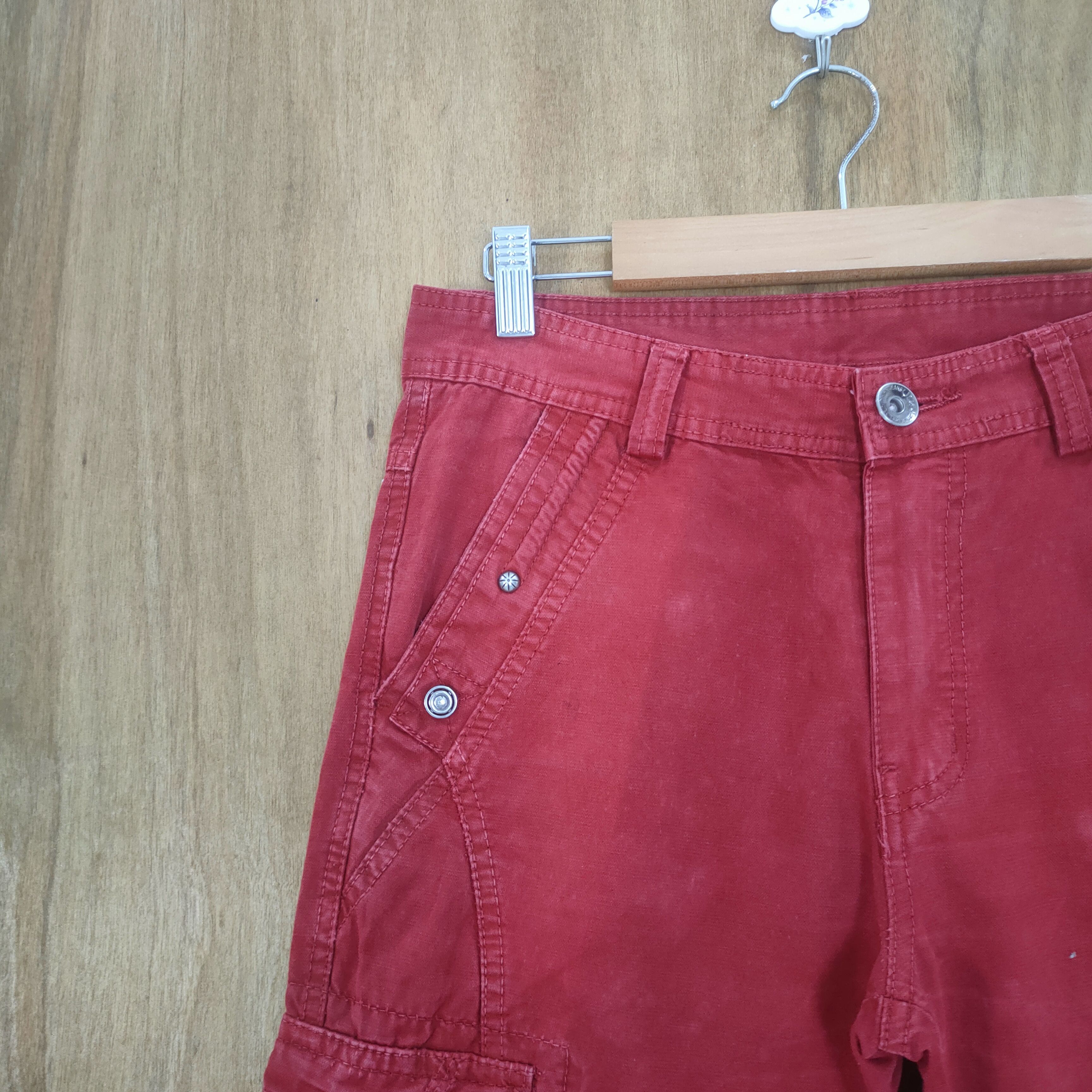 Japanese Brand VINTAGE JAPANESE 10 POCKET RED CARGO PANTS Size US 30 / EU 46 - 4 Thumbnail