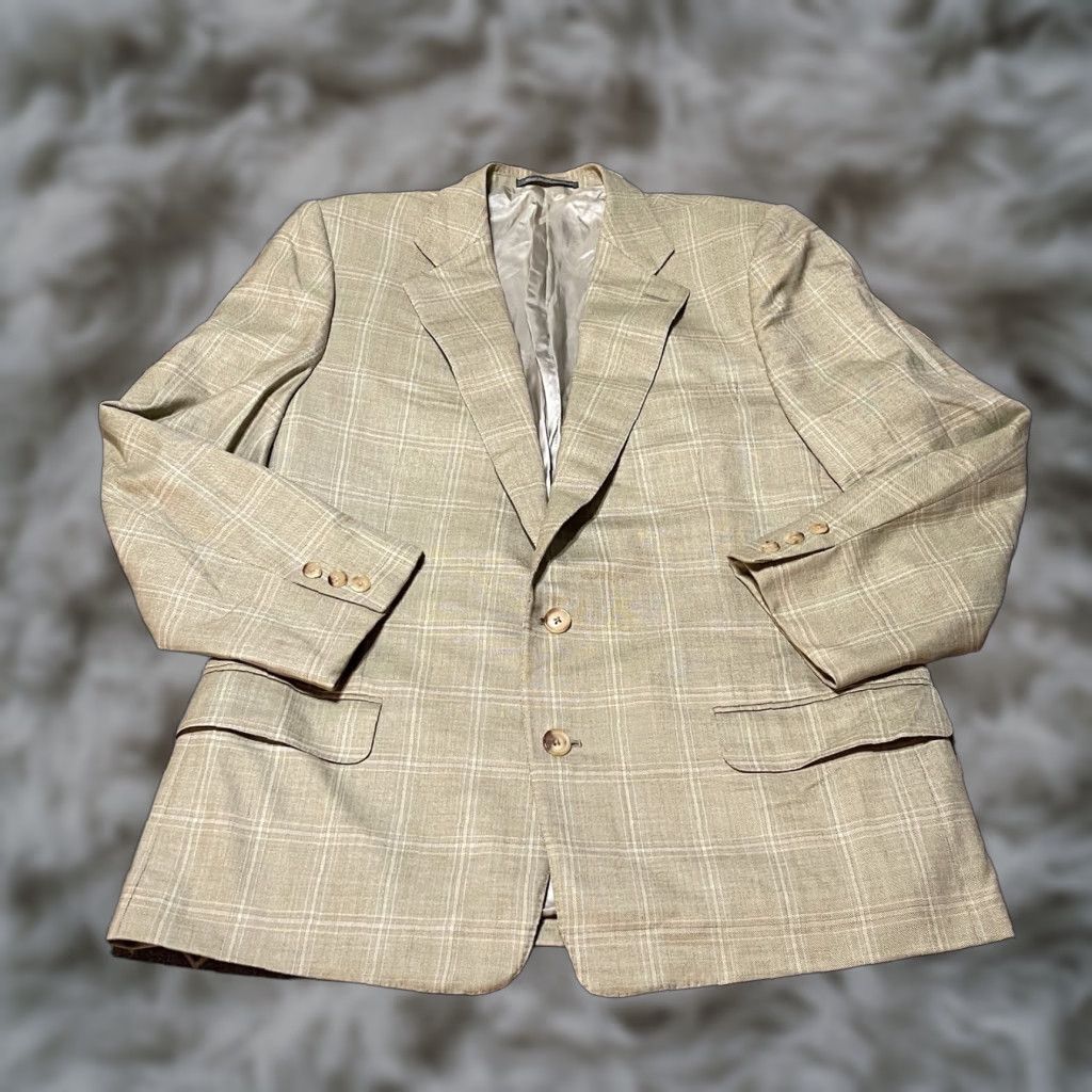 VINTAGE Ermenegildo Zegna Plaid Wool Sport Coat Blazer EU 54L Fits US 40 Men Shirt?