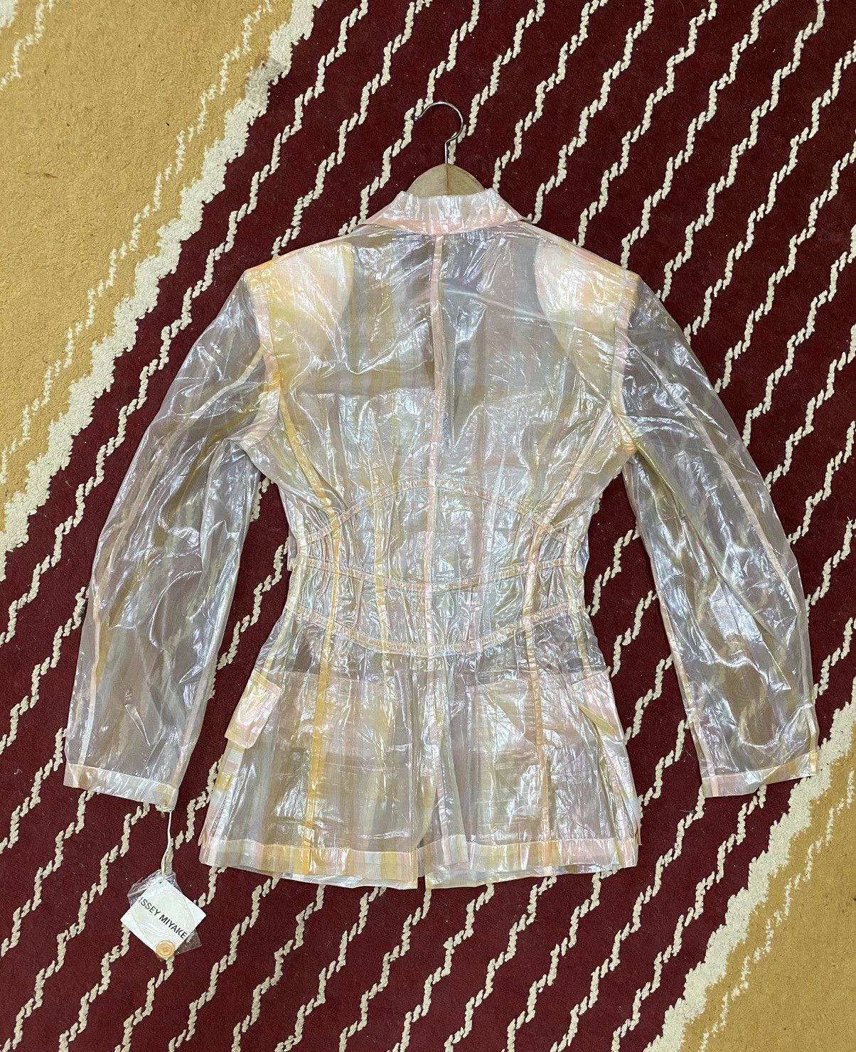 Vintage VINTAGE SS96 ISSEY MIYAKE PLASTIC TRANSPARENT PLAID SHEER Size L / US 10 / IT 46 - 12 Thumbnail