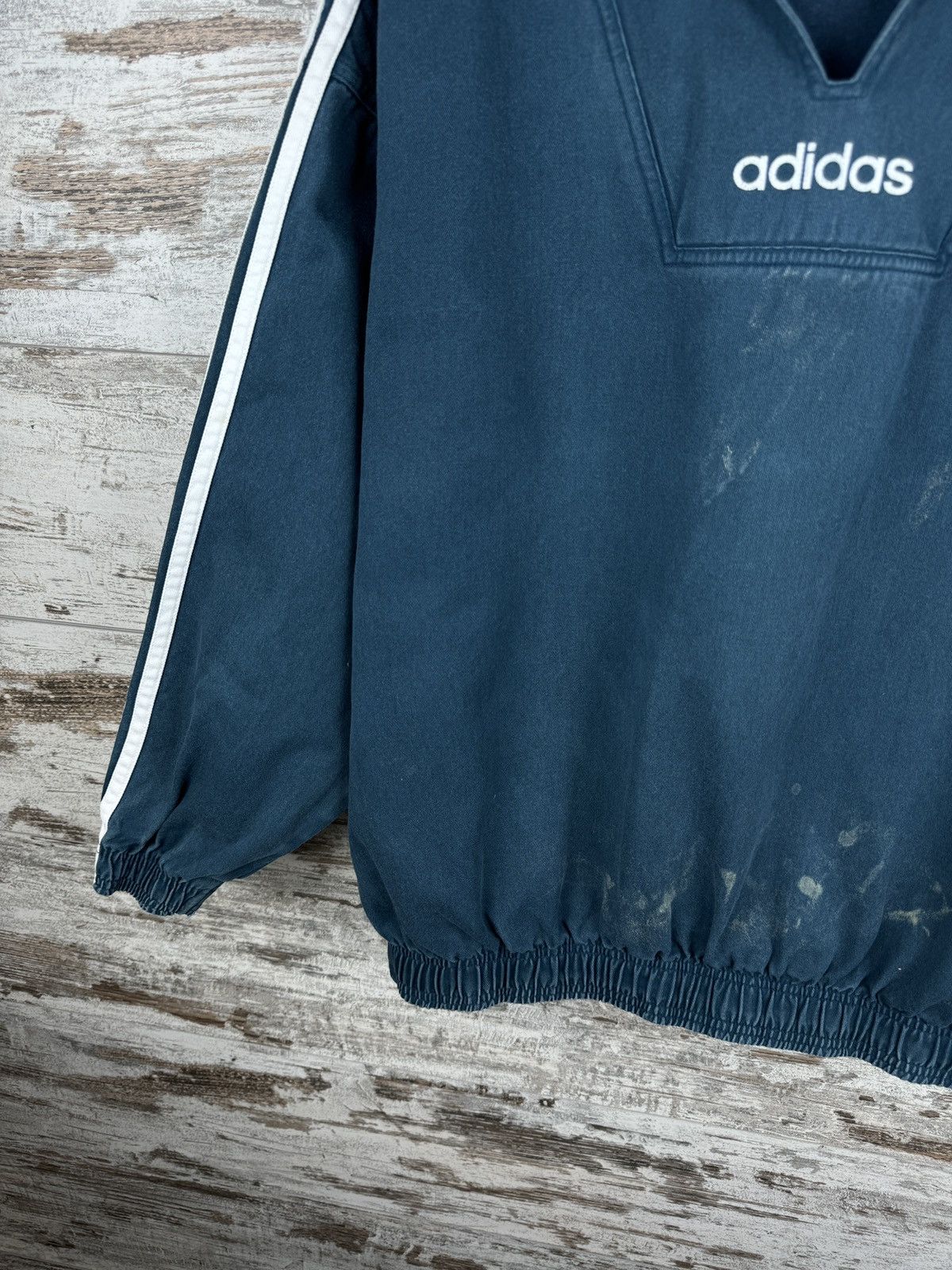 Adidas × Vintage Mens Vintage distressed Adidas rugby sweatshirt rare y2k Size US L / EU 52-54 / 3 - 5 Thumbnail