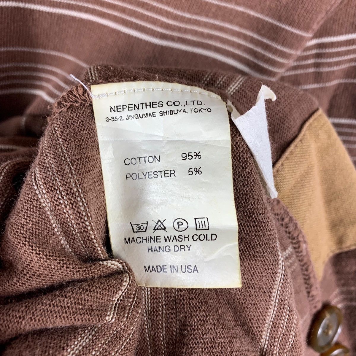 Engineered Garments × Japanese Brand ENGINEERED GARMENTS stripe brown cardigan Size S / US 4 / IT 40 - 11 Thumbnail