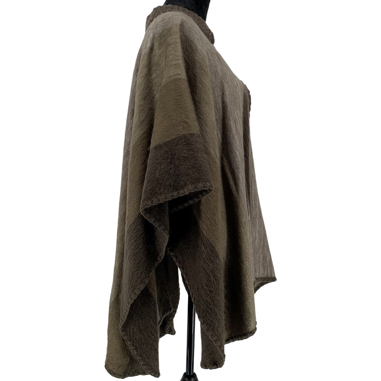 Other Light Brown Baby Alpaca Wool Cape Poncho Shawl Coat OSFM Size ONE SIZE - 6 Thumbnail