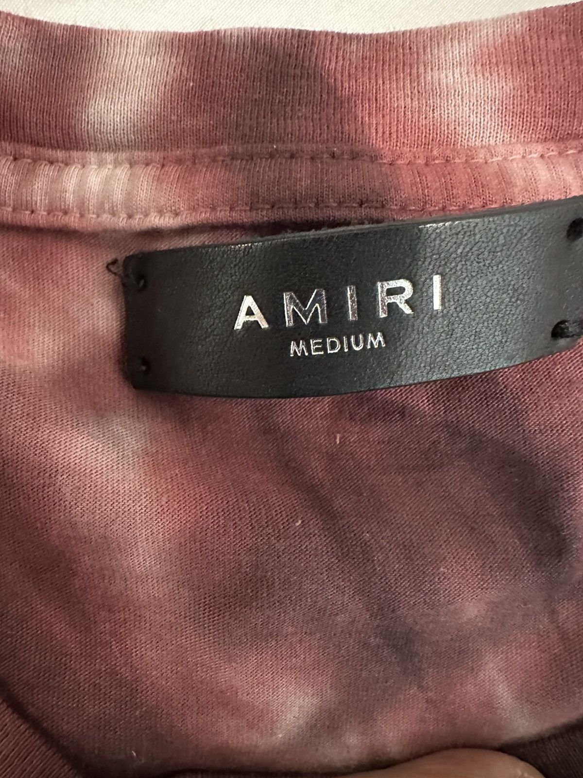 Amiri AMIRI Spiral Tie-Dye Logo Tee – Red/Black/White Size US M / EU 48-50 / 2 - 5 Thumbnail