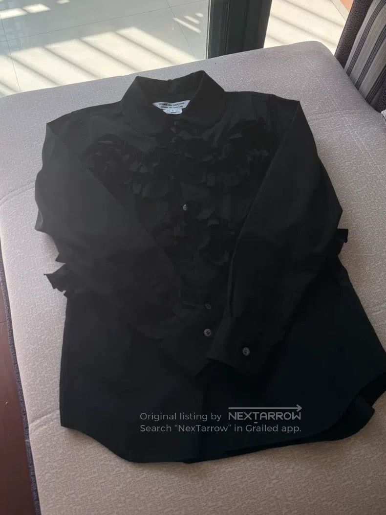 Comme des Garcons Comme des Garcons Black Ruffled Shirt Size S / US 4 / IT 40 - 4 Thumbnail