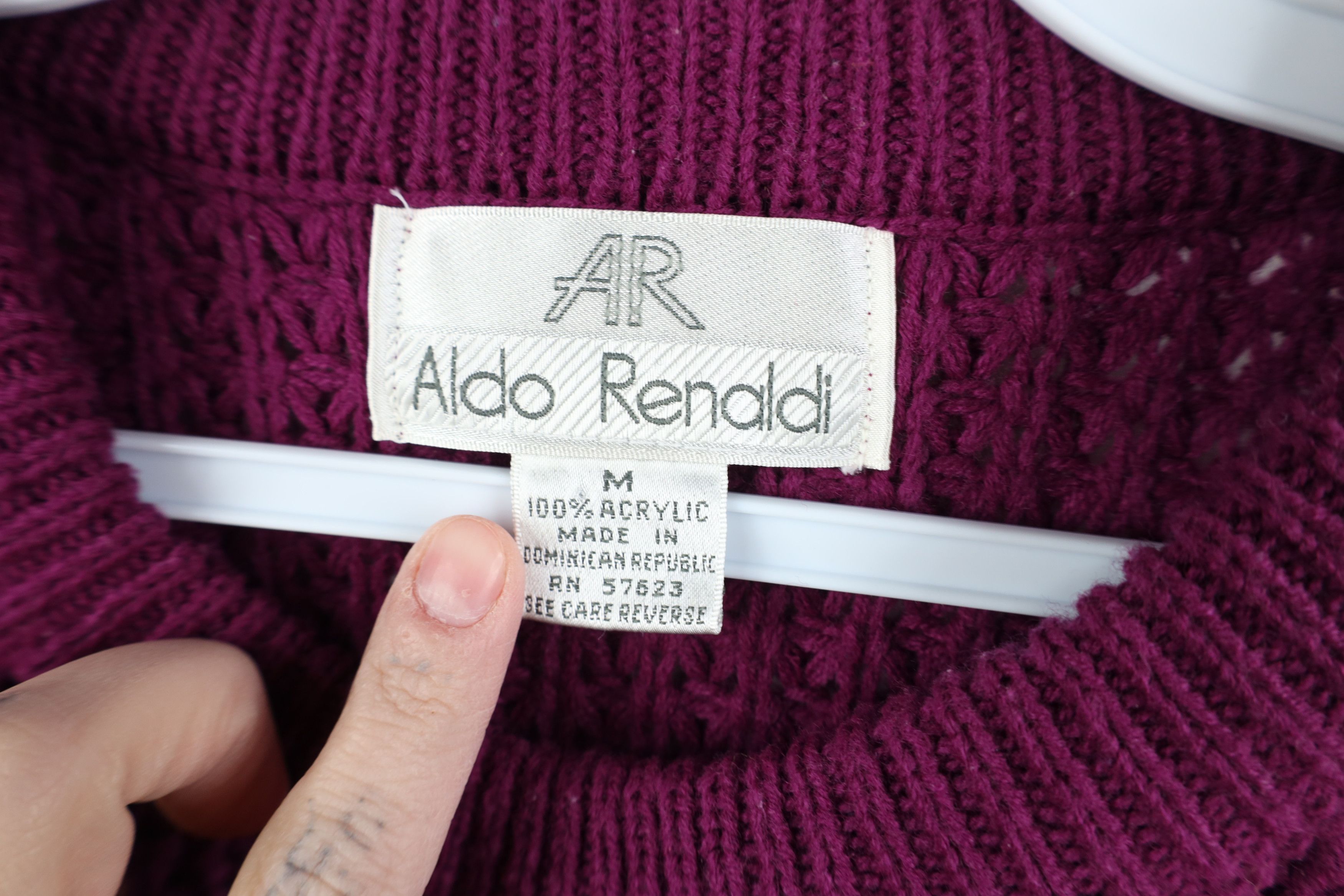 Vintage Vintage 90s Streetwear Ribbed Knit Crewneck Sweater Purple Size US M / EU 48-50 / 2 - 6 Thumbnail