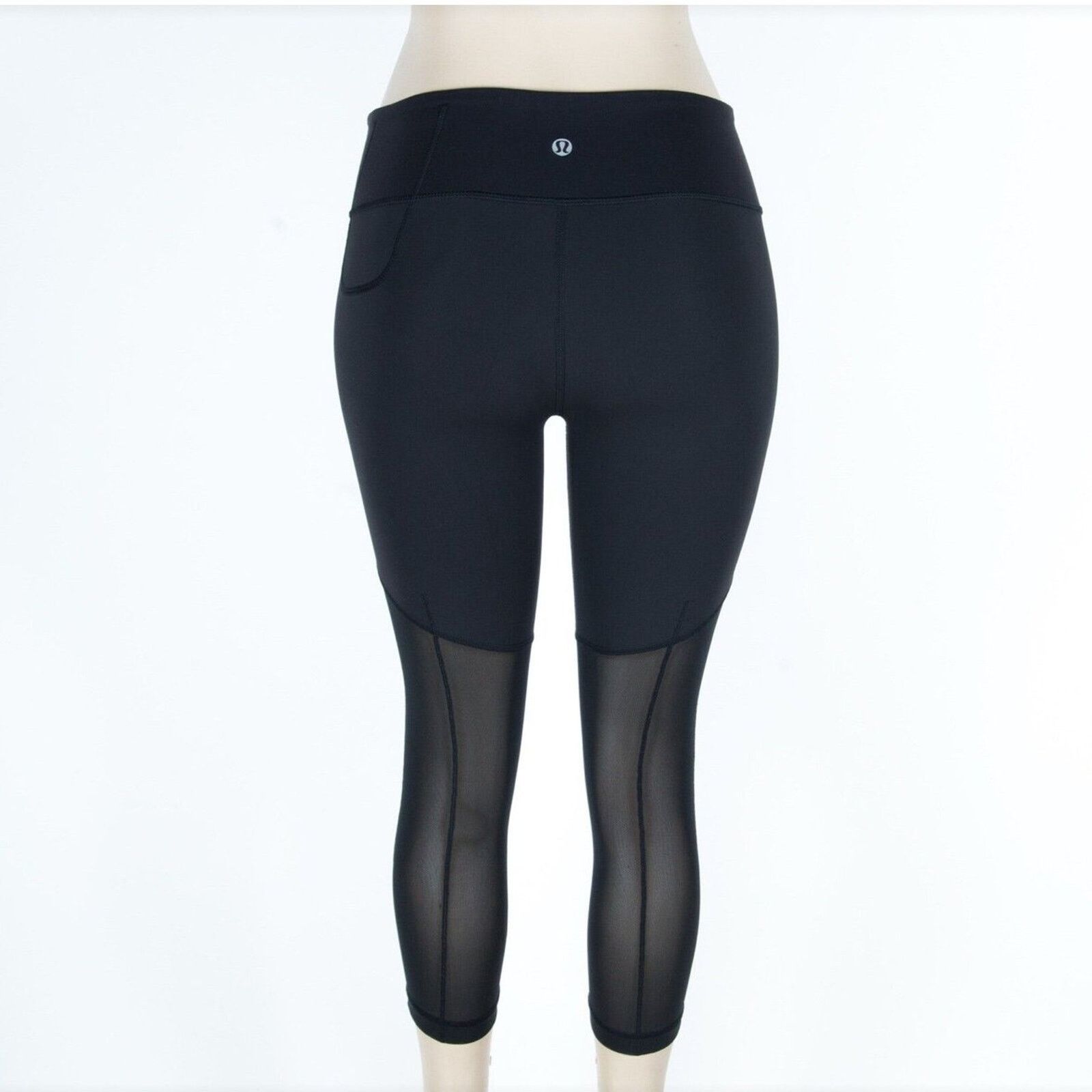 Lululemon RARE Lululemon Cropped Leggings with Mesh Back Size 27" / US 4 / IT 40 - 3 Thumbnail