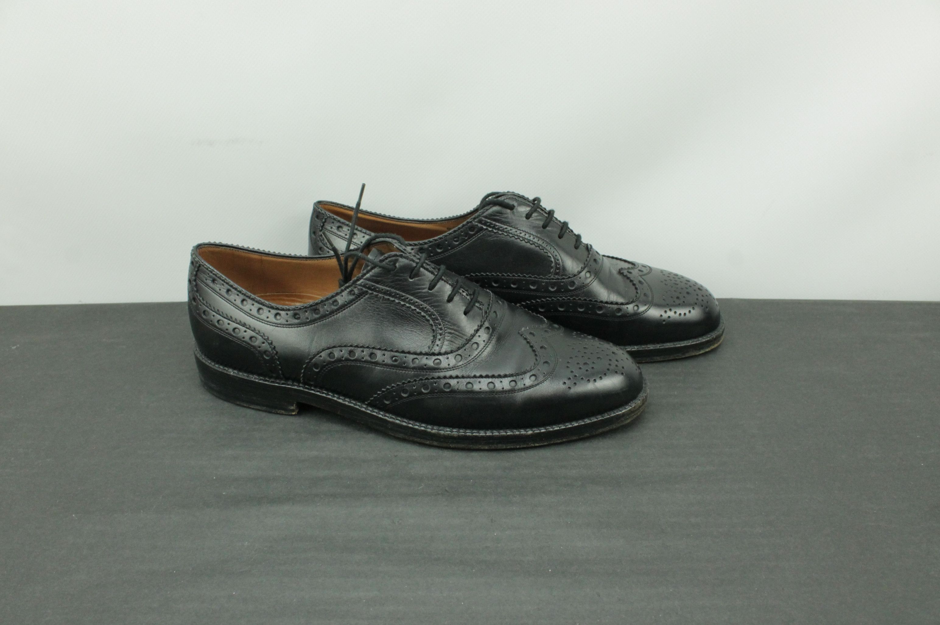 Bally Bally Scribe Handmade Black Oxford Brogue Dress Men's Shoes Size US 9 / EU 42 - 1 Thumbnail