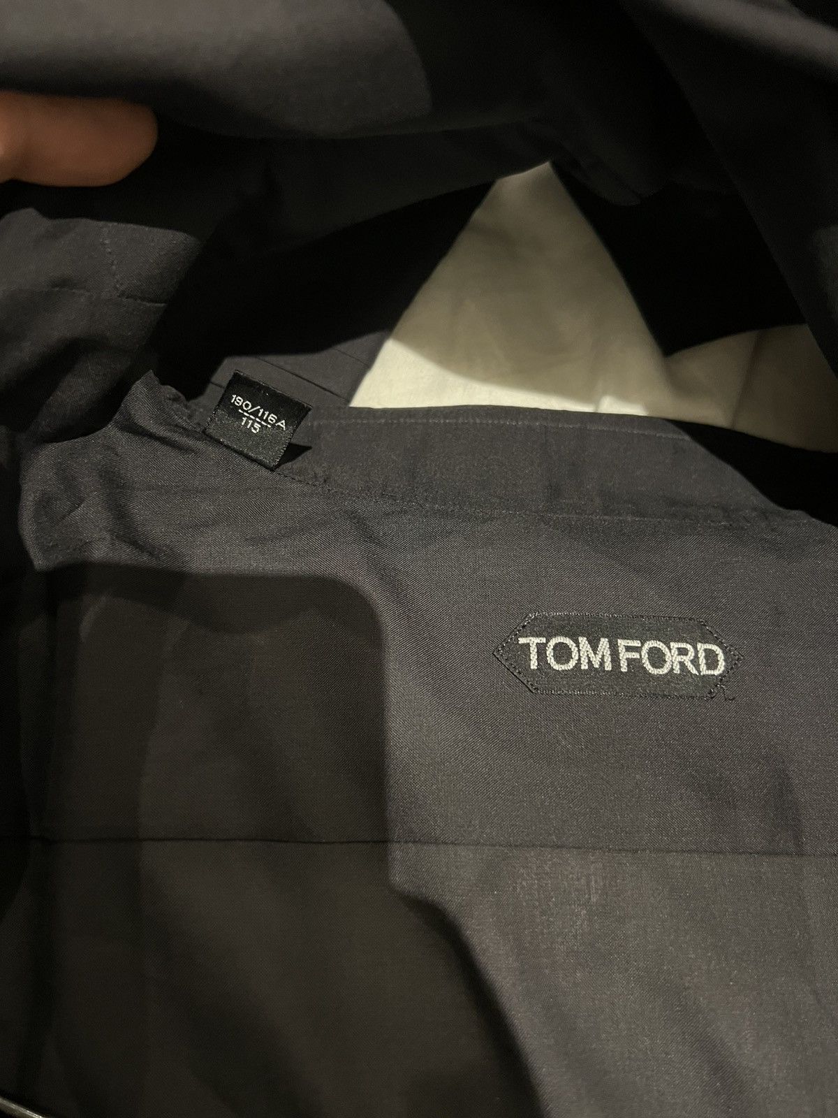 Tom Ford TOM FORD Black Dress tuxedo Shirt 18 46 Cotton Long Sleeves Size US XXL / EU 58 / 5 - 10 Thumbnail