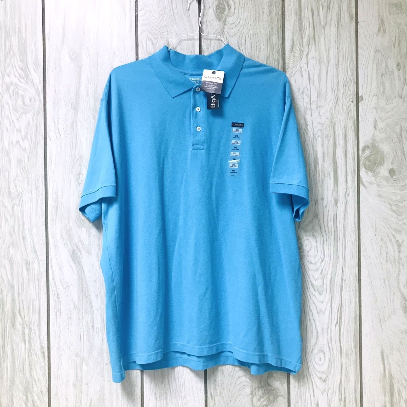 Vintage VINTAGE? St. John's Bay Polo Shirt Men Barbados Blue 2XL Big & Tall Classic Heritage Short Sleeve Collared Knit 100% Cotton Polo Shirt Mens Size US XXL / EU 58 / 5 - 2 Thumbnail