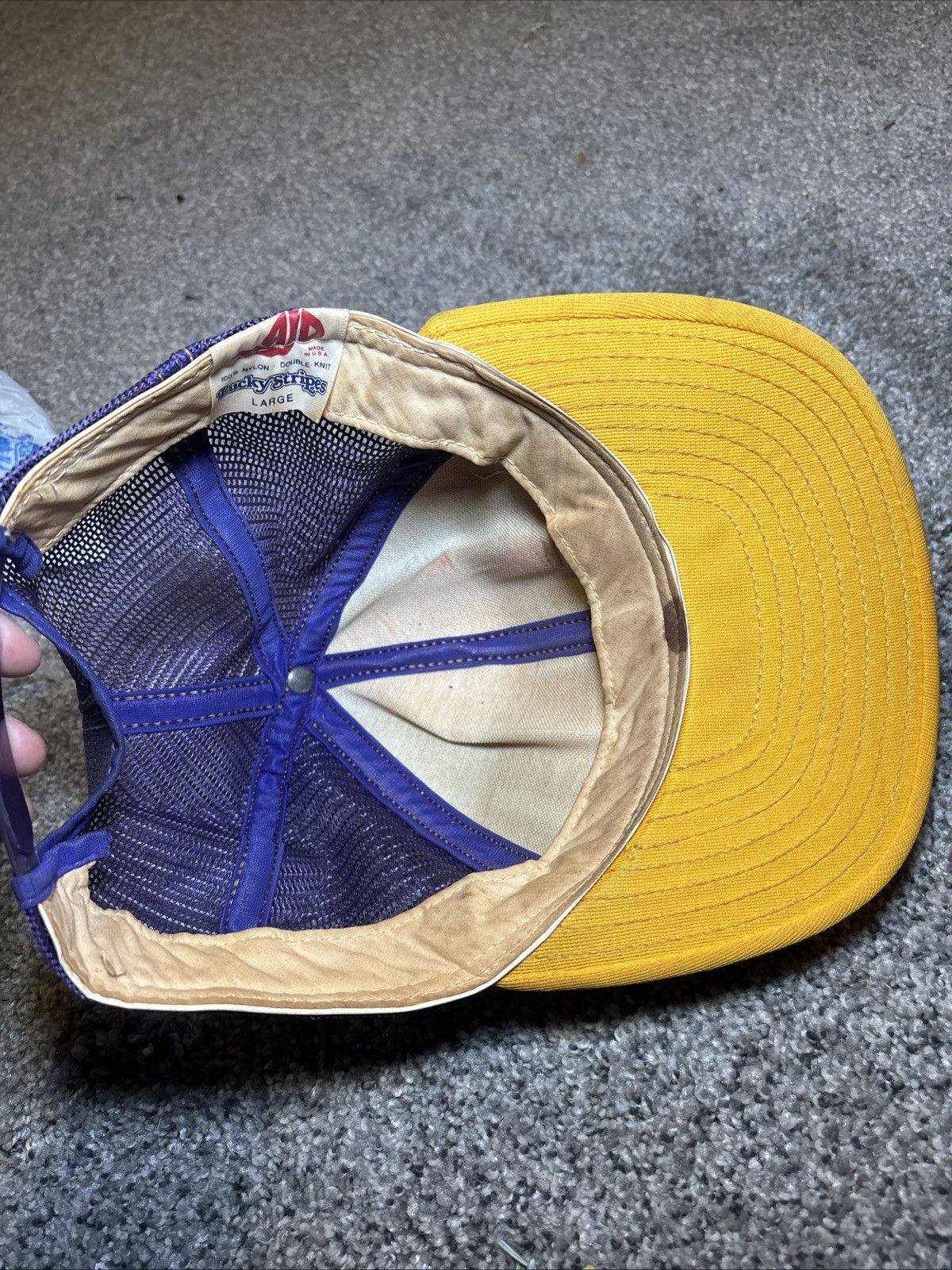NFL × Vintage Vintage Minnesota Vikings AJD Lucky Stripes Snapback Hat Size ONE SIZE - 5 Thumbnail