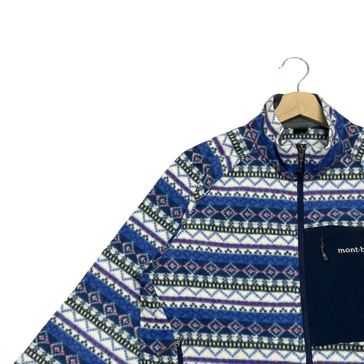 Montbell Vintage Mont-Bell Climaplus100 Print Fleece Sherpa Jacket Size US L / EU 52-54 / 3 - 5 Thumbnail