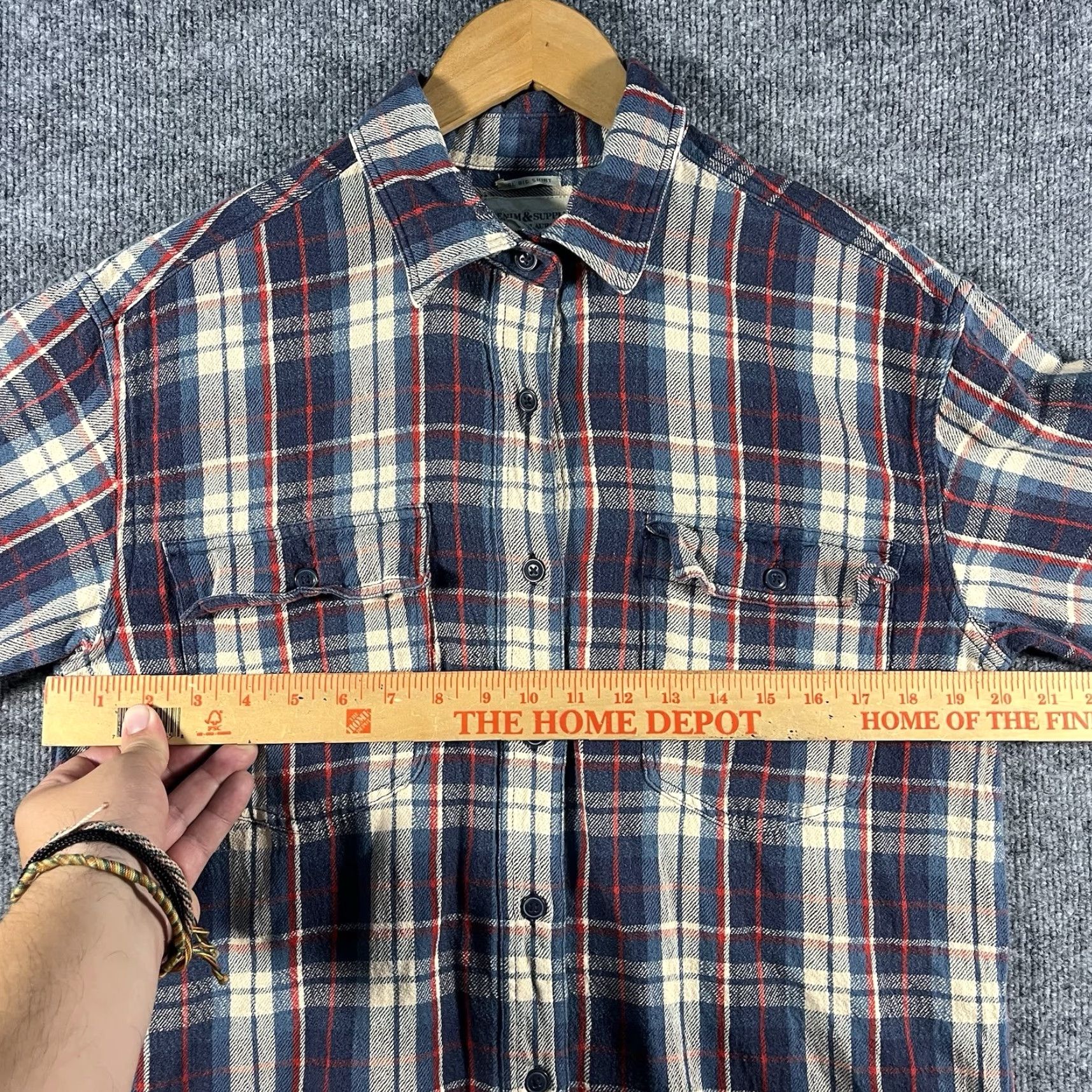 Vintage VINTAGE Denim & Supply Ralph Lauren Womens Flannel Button-Up Shirt Red Plaid Oversized Small Size S / US 4 / IT 40 - 4 Thumbnail