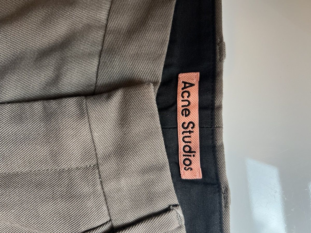 Acne Studios Acne Studios Khaki Grey Twill Trousers Size US 28 / EU 44 - 3 Thumbnail
