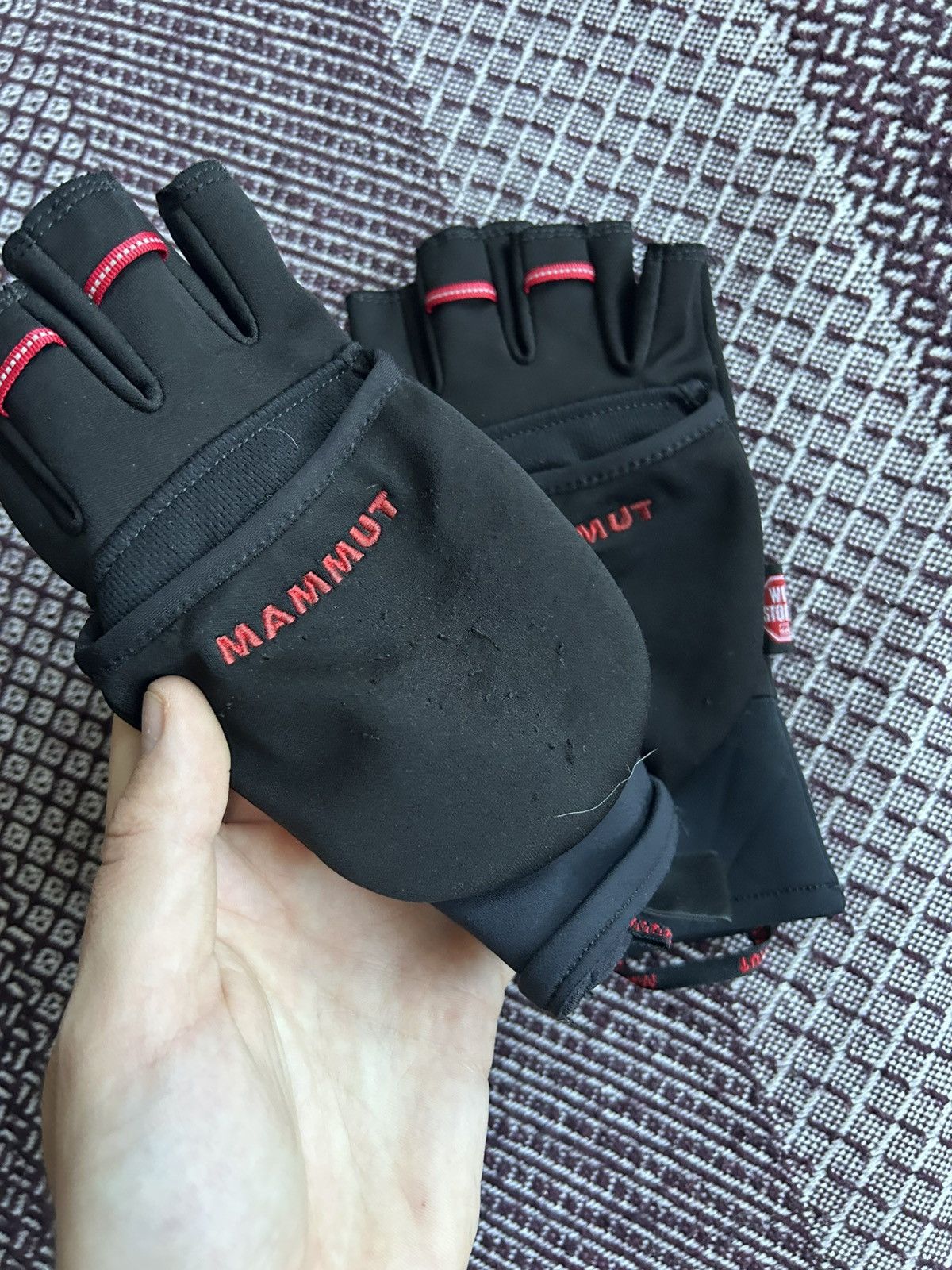 Mammut Vintage Mammut WindStopper Gloves Outdoor Black Unisex Sz M Size ONE SIZE - 6 Thumbnail