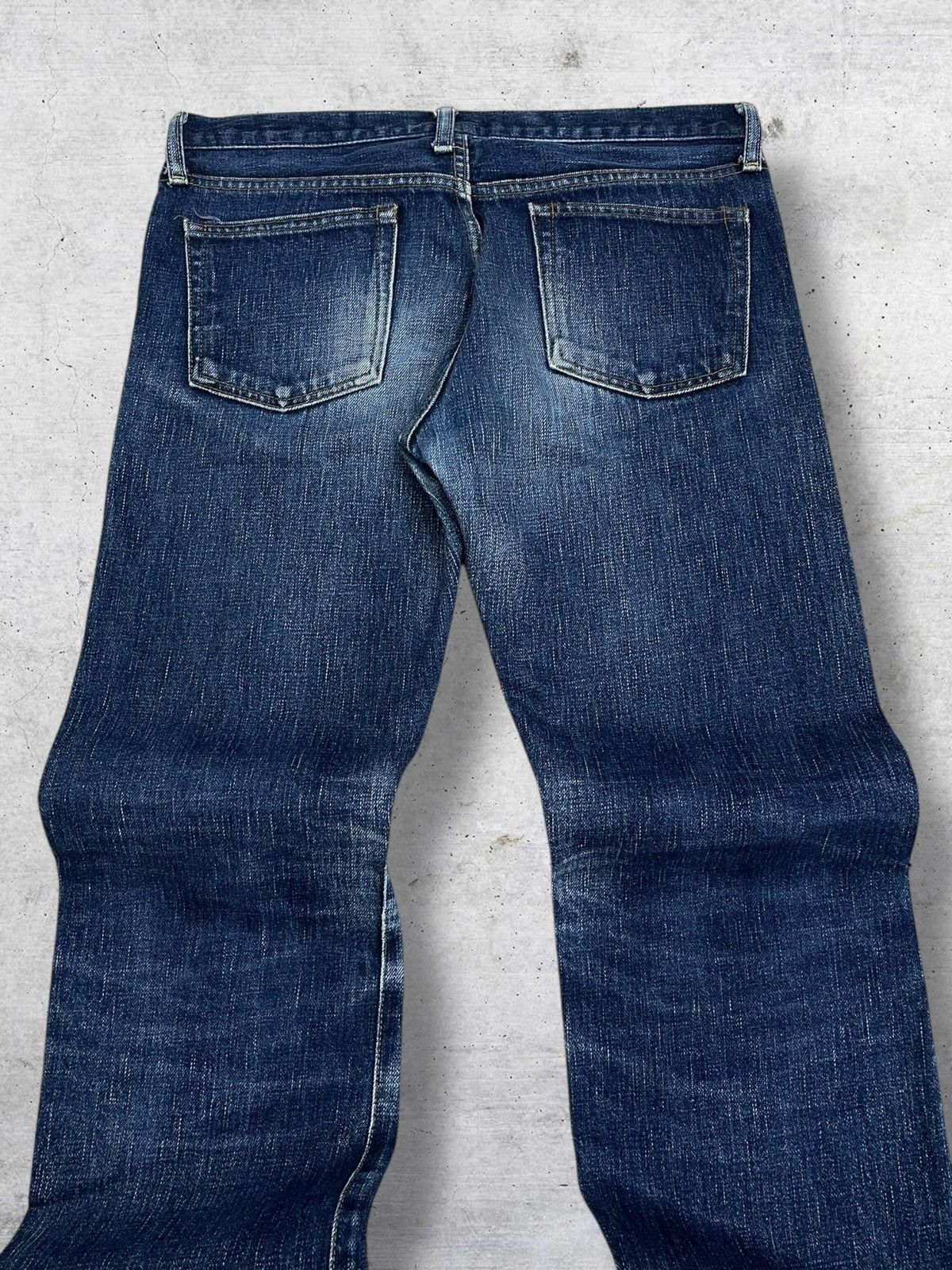 Beauty Beast VINTAGE GREEN 90S JAPAN DESIGNER SELVEDGE INDIGO ROCK DENIM Size US 32 / EU 48 - 12 Thumbnail