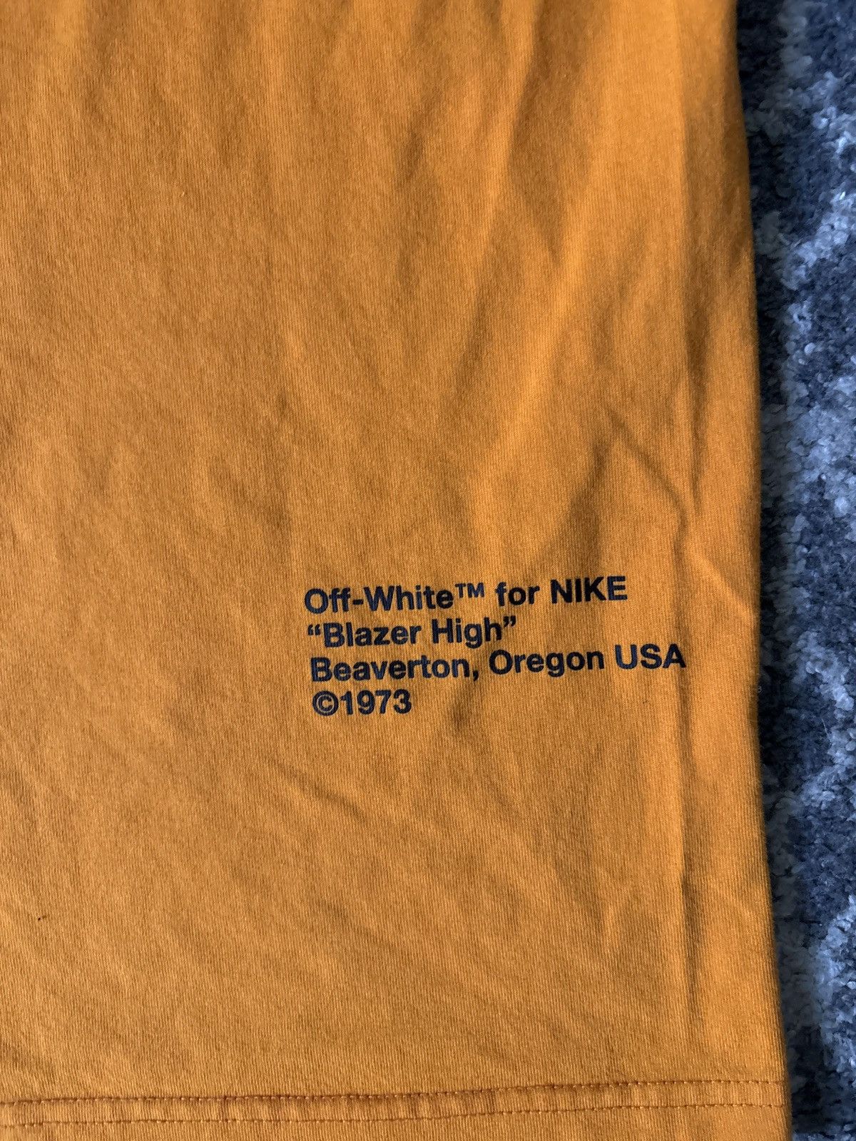 Nike × Off-White Nike x Off White Virgil Abloh NRG A6 T Shirt Orange Size XS Size US XS / EU 42 / 0 - 4 Thumbnail