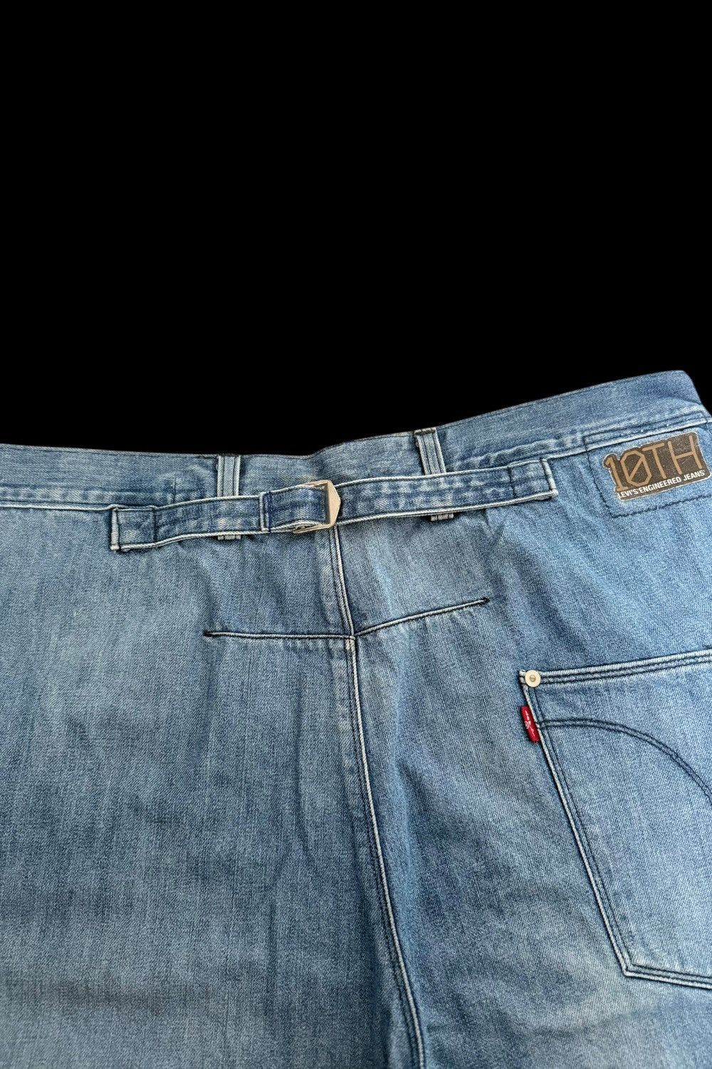 Levi's LEVI’S ENGINEERED JEANS 2009 BUCKLE CINCH BACK DENIM SHORTS Size US 38 / EU 54 - 4 Thumbnail