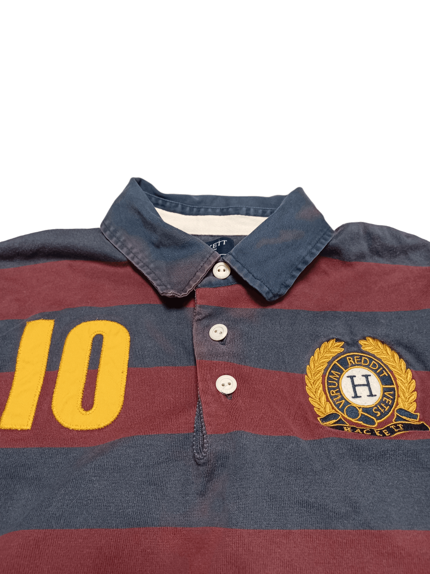Hackett #10 FANTASTIC HACKETT EMBROIDERED RUGBY LONGSLEEVE POLO SHRT Size US L / EU 52-54 / 3 - 3 Thumbnail