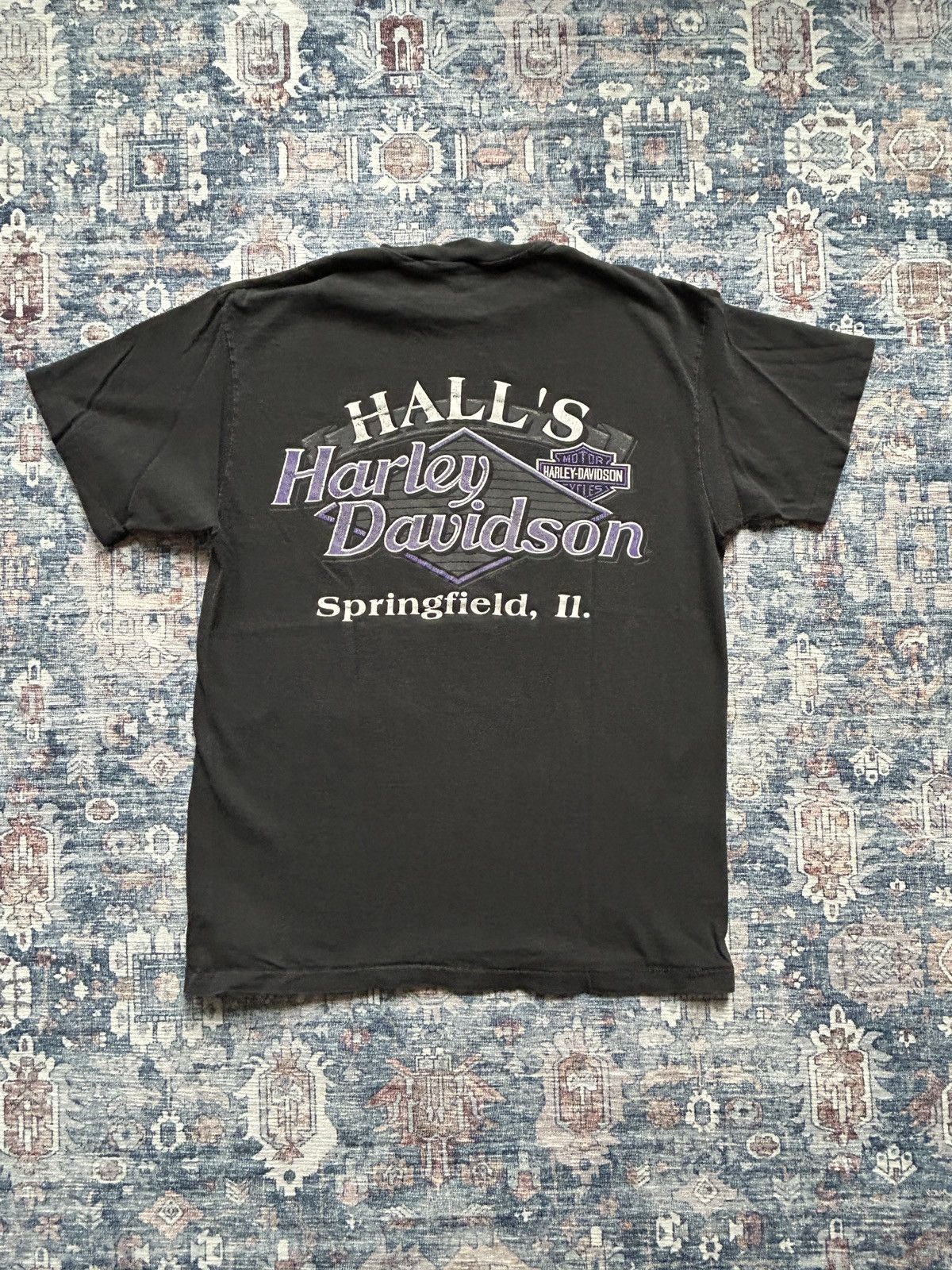 Harley Davidson Vintage 90s Harley Davidson Lightning Graphic Tee Size US M / EU 48-50 / 2 - 6 Thumbnail