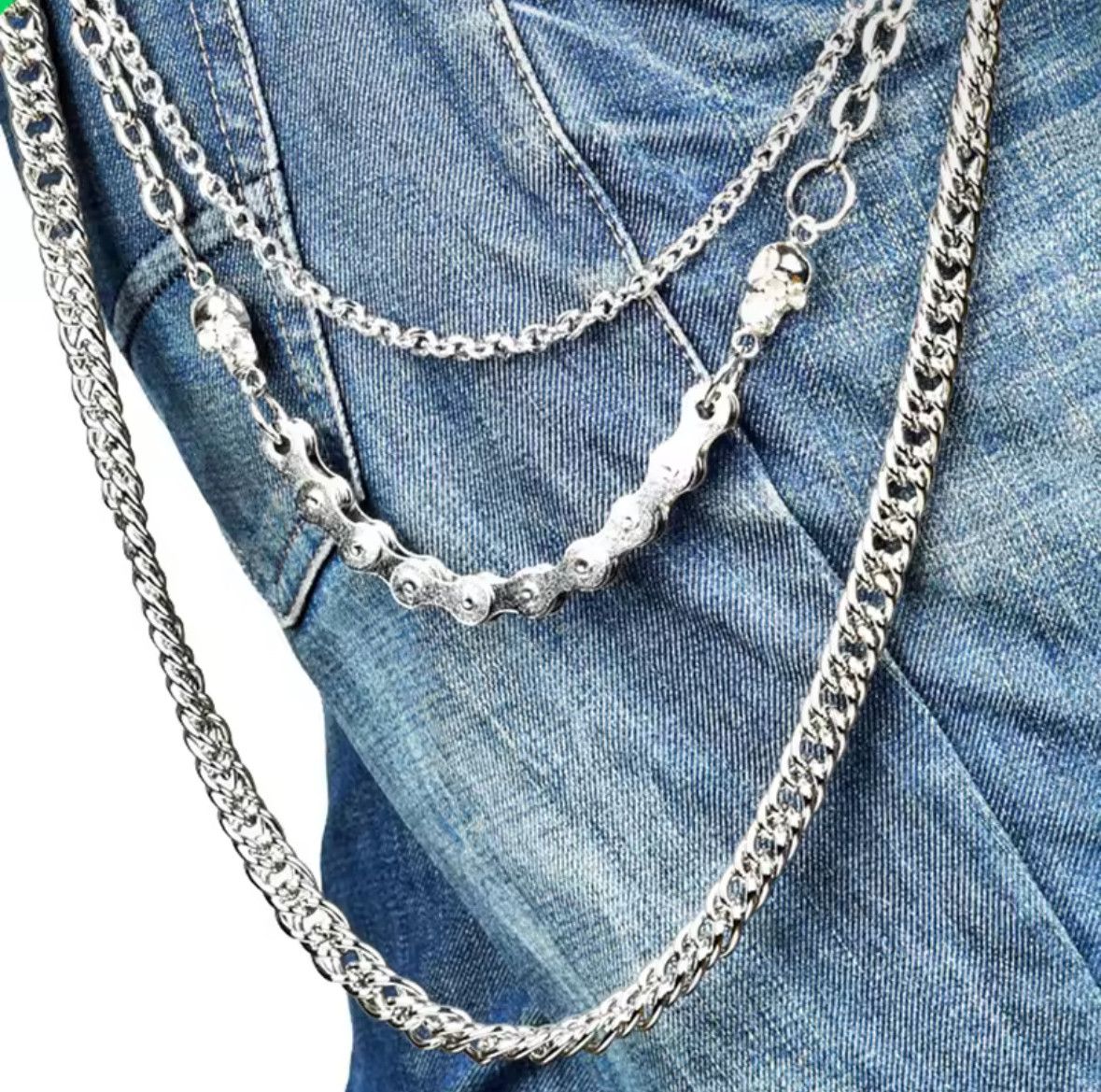 Other Motorcycle KeyChain Jean Biker Wallet Belt Chain Dice Charms Size ONE SIZE - 5 Thumbnail