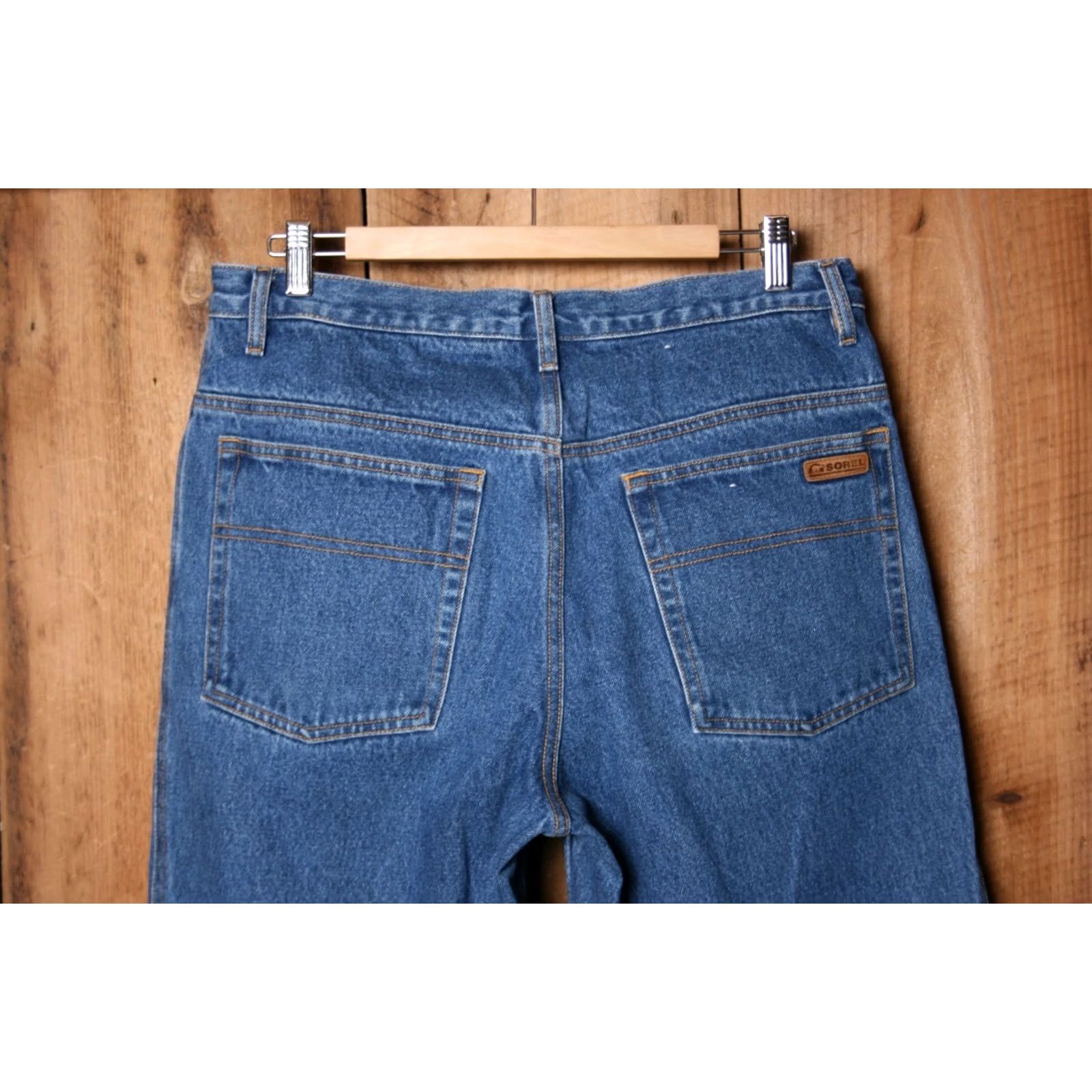 SOREL SOREL Jeans Denim Blue 34x33 Inseam 34x32 Relaxed Fit 100% Cotton Men Straight Mid Rise 10-12 in Regular Inseam 33 in Cambodia Denim Blue Jeans Mens Size US 34 / EU 50 - 8 Thumbnail